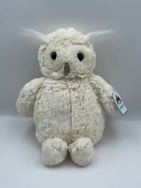 BNWT RARE Jellycat London Woodland Babe Owl Bashful White Stuffed Plush Retired